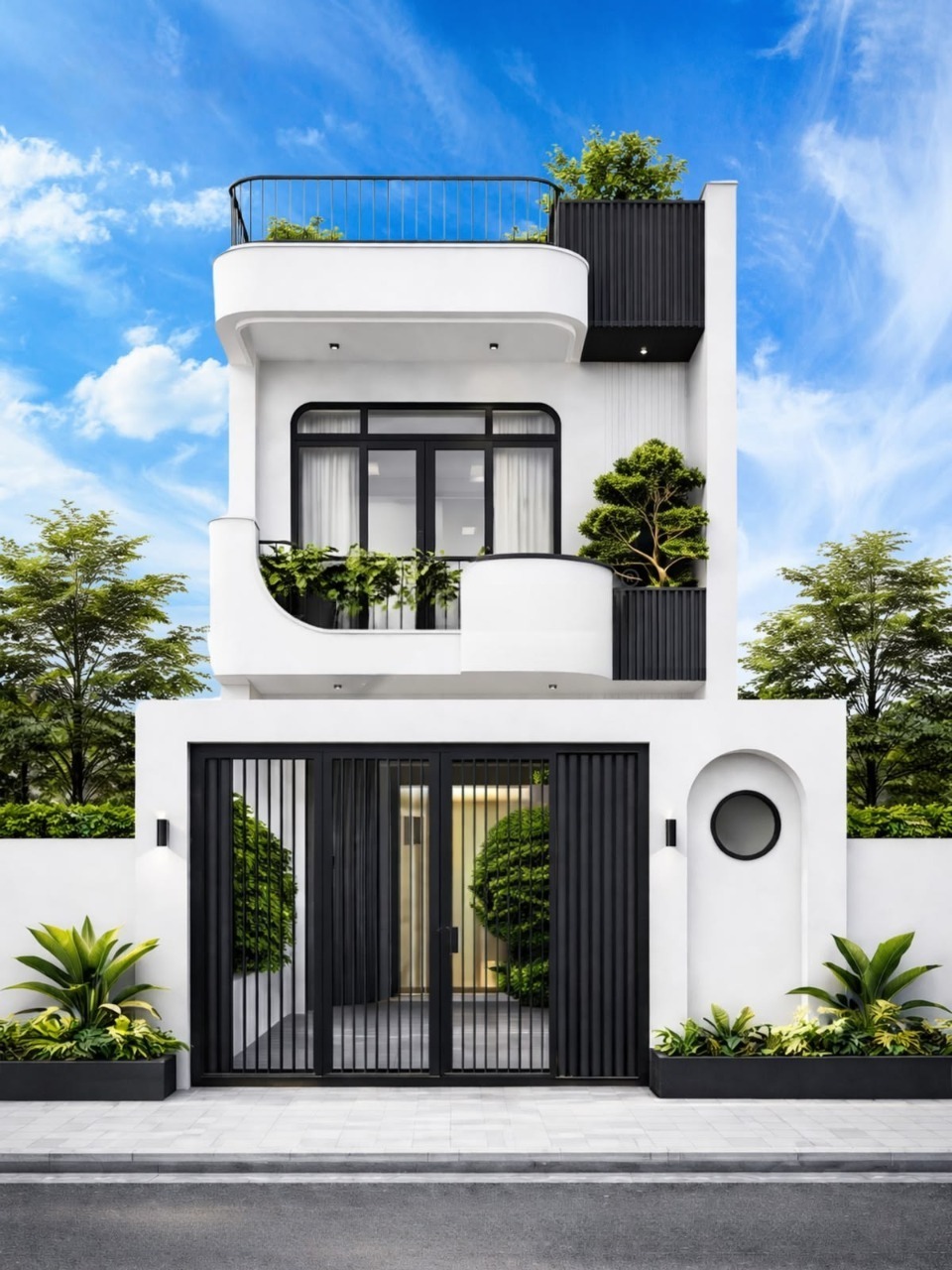 Mẫu nhà phố 1 trệt 1 lầu