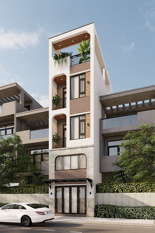 Nh&agrave; phố 1 trệt 1 lửng 2 lầu