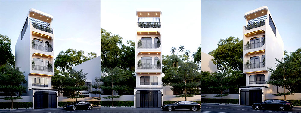 mặt tiền nh&agrave; phố 1 trệt 1 lửng 2 lầu