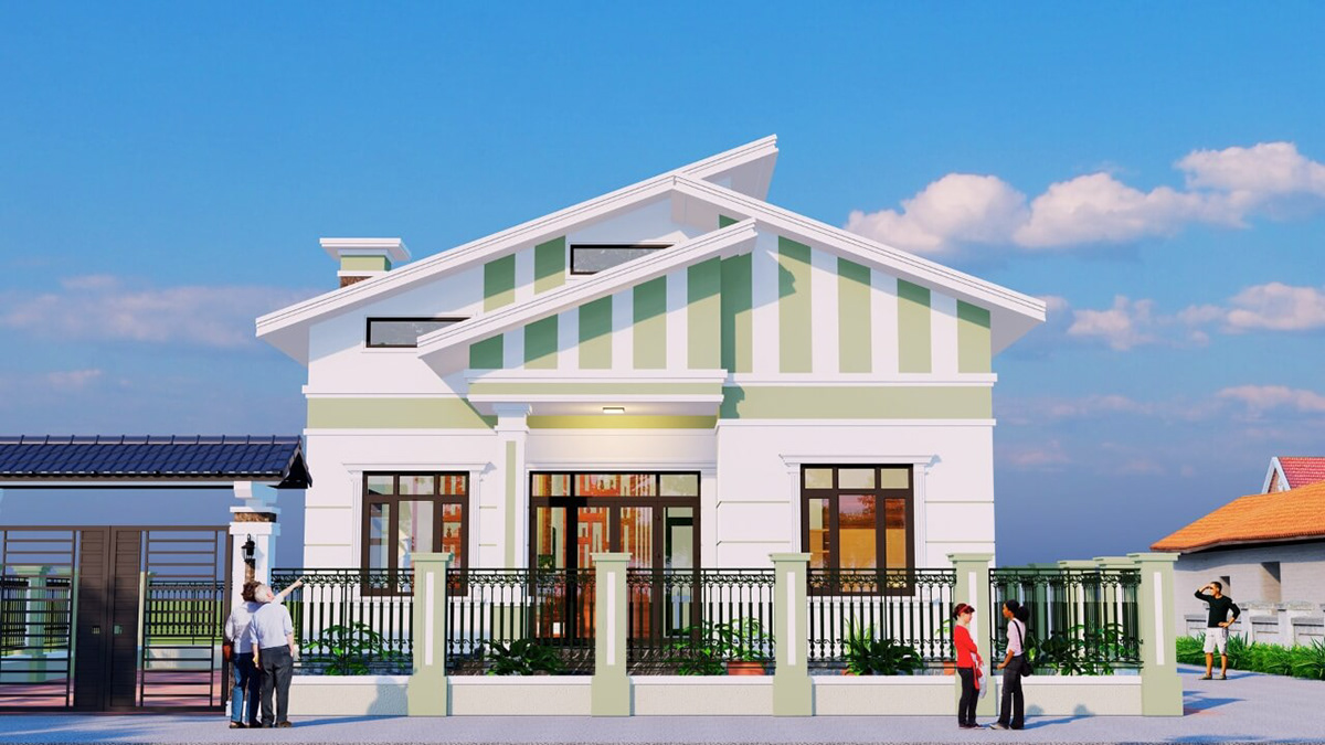 nh&agrave; cấp 4 m&aacute;i lệch