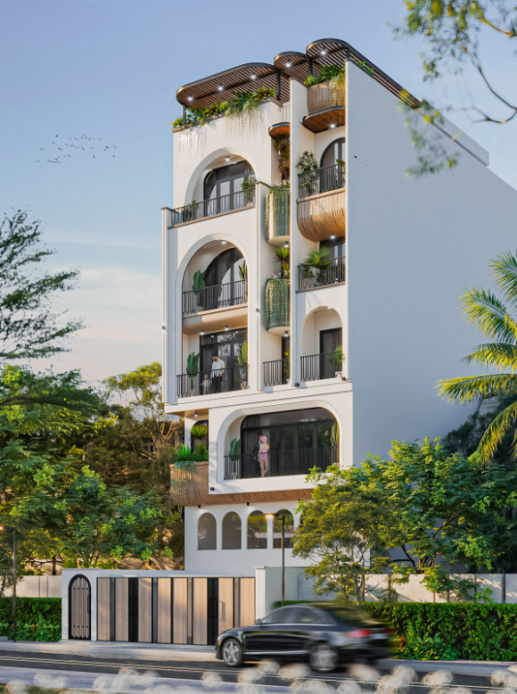 Nh&agrave; 1 trệt 1 lửng 3 lầu