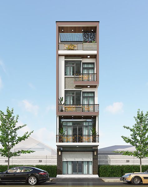 Nh&agrave; 1 trệt 3 lầu 1 tum