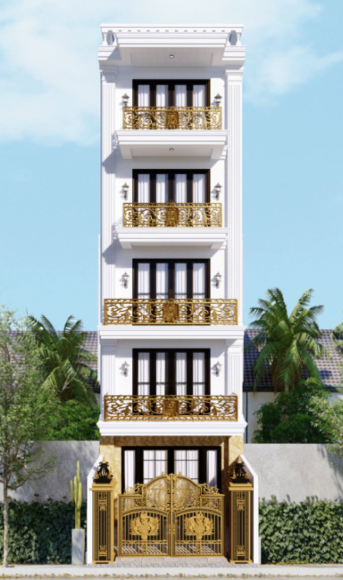 Nh&agrave; phố 5 tầng