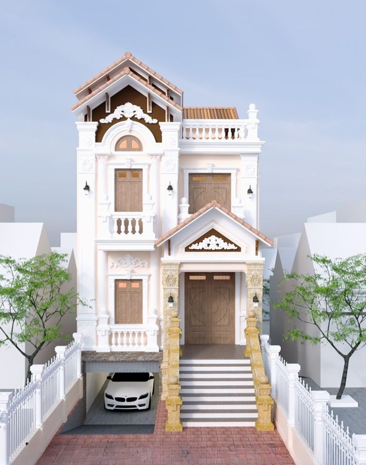 Nh&agrave; phố tầng hầm nổi