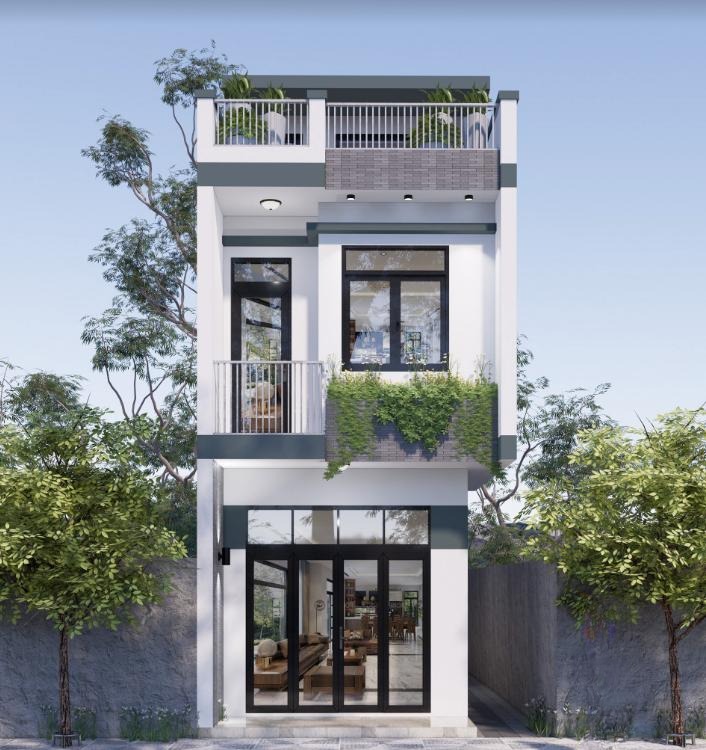 Nh&agrave; 1 trệt 1 lầu c&oacute; s&acirc;n thượng