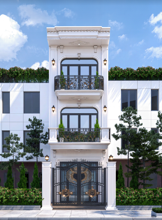 nhà tân cổ điển 4x20m