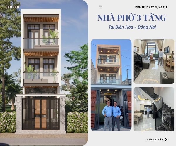 Công Trình Nhà Phố 3 Tầng Hiện Đại Tại Biên Hòa