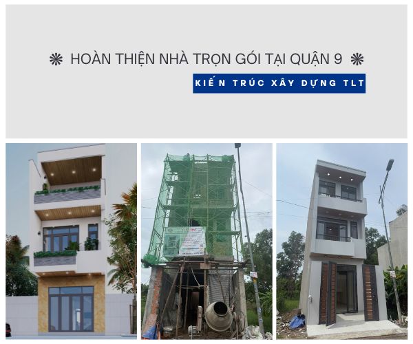 Hoàn Thiện Nhà Trọn Gói Quận 9 - Mẫu nhà 3 tầng hiện đại