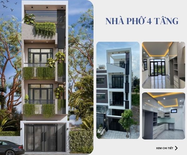 Hoàn thiện nhà 1 trệt 2 lầu 1 tum - Xây nhà trọn gói tại Thủ Đức