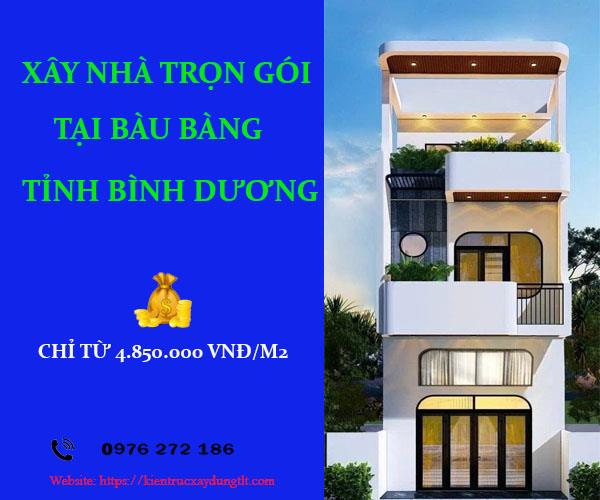 [CẬP NHẬT MỚI NHẤT 2025] GIÁ XÂY NHÀ TRỌN GÓI BÀU BÀNG TẠI BÌNH DƯƠNG
