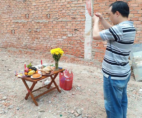 Khởi công xây dựng công trình nhà anh Nguyễn Hữu Tiến – quận Gò Vấp