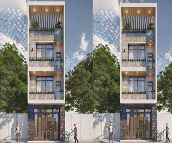 Công trình thiết kế dự án xây nhà 1 trệt 3 lầu của gđ anh Tuấn Q.8