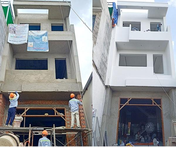 Bàn giao dự án xây nhà 1 trệt 2 lầu tại Dĩ An