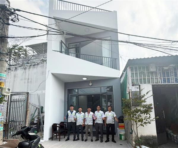 Bàn giao nhà 1 trệt 2 lầu của CĐT anh Huy