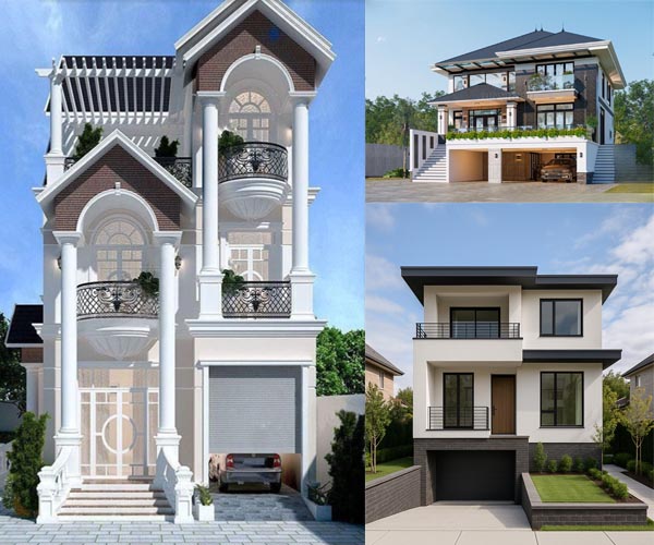 Mẫu nhà 2 tầng 1 hầm hiện đại – Tối ưu không gian, tối ưu giá xây nhà