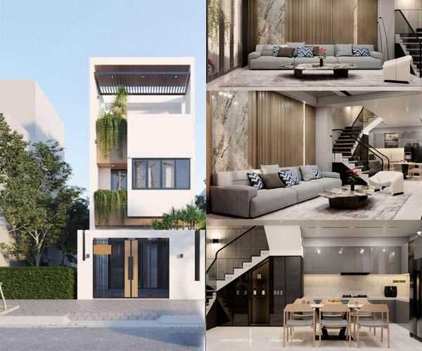 Mẫu nhà 1 trệt 1 lầu có sân thượng 2025 – Giá xây dựng hợp lý