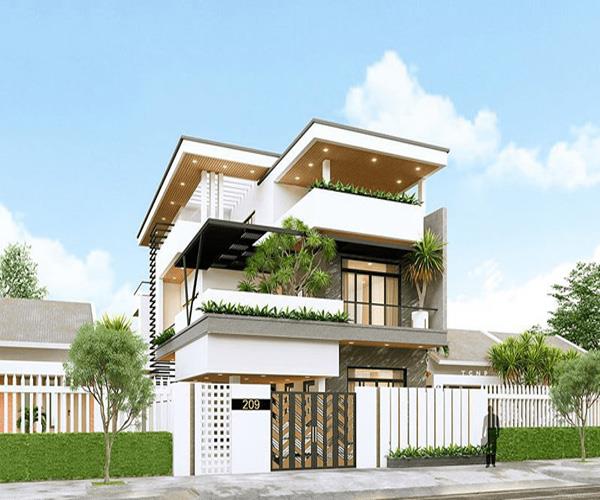 Mẫu biệt thự 3 tầng hiện đại sở hữu lối kiến trúc độc đáo – ấn tượng