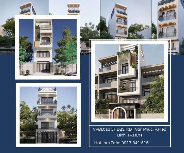 Nhà phố 1 trệt 1 lửng 2 lầu – Thiết kế tối ưu công năng