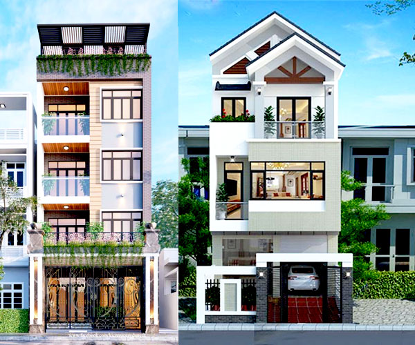 Xây nhà phố 3 tầng 5×8 đẹp và hiện đại năm 2025
