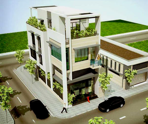 Mẫu nhà ống 3 tầng kết hợp với kinh doanh được nhiều gia chủ đánh giá cao