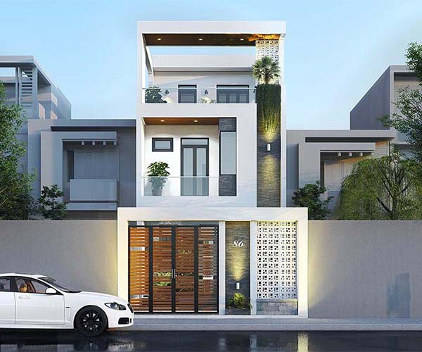 19 mẫu mặt tiền nhà ống 2 tầng đẹp và hiện đại 2025