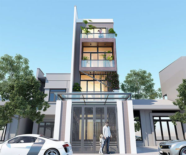 Những mẫu thiết kế nhà ống 4 tầng đẹp phong cách hiện đại – Phần 1