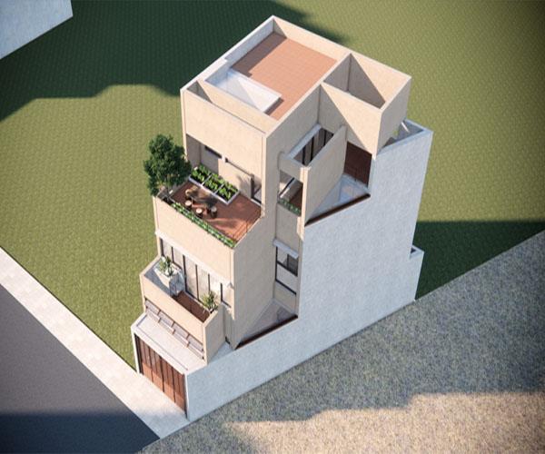 Giải Pháp Thiết Kế Tận Dụng Tối Đa Diện Tích Xây Nhà Trên Đất Xéo