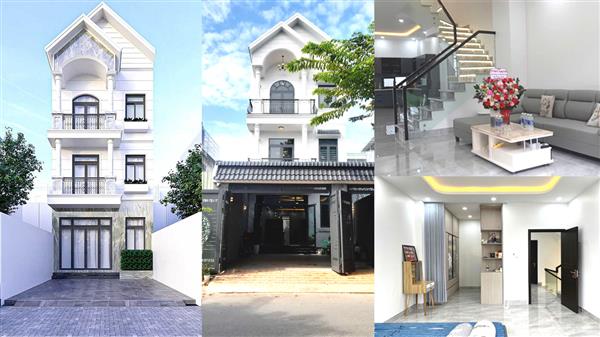 Bàn giao nhà 3 tầng mái thái chị Thoại tại Thuận An Bình Dương
