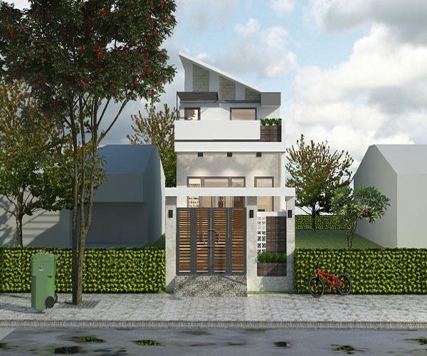 Những mẫu nhà ống gác lửng mái tôn cuốn hút