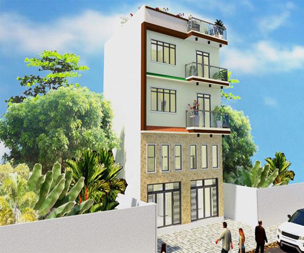 Thi công xây nhà 1 trệt 3 lầu anh Dũng tại Tân Bình