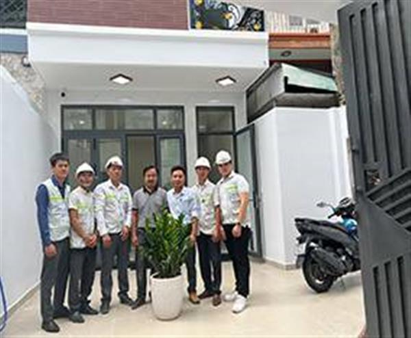 Bàn giao công trình xây nhà trọn gói tại 447A Huỳnh Văn Bánh – Phú Nhuận – GĐ Anh Vũ