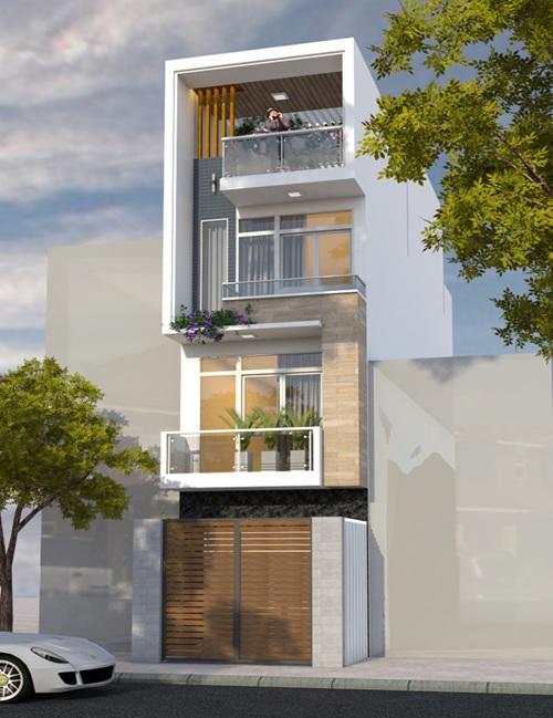 Nhà phố 1 trệt 3 lầu diện tích nhỏ