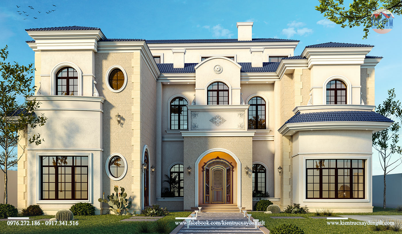Phong cách Châu Âu torng xây biệt thự trọn gói