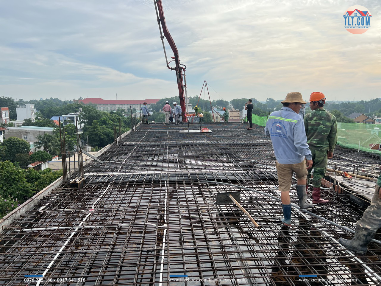 Thi công đổ bê tông phần thô tầng