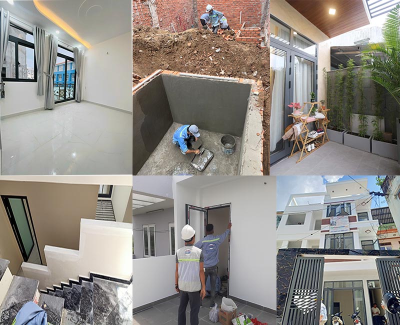 Tiến hành xây dựng phần thô và hoàn thiện nhà
