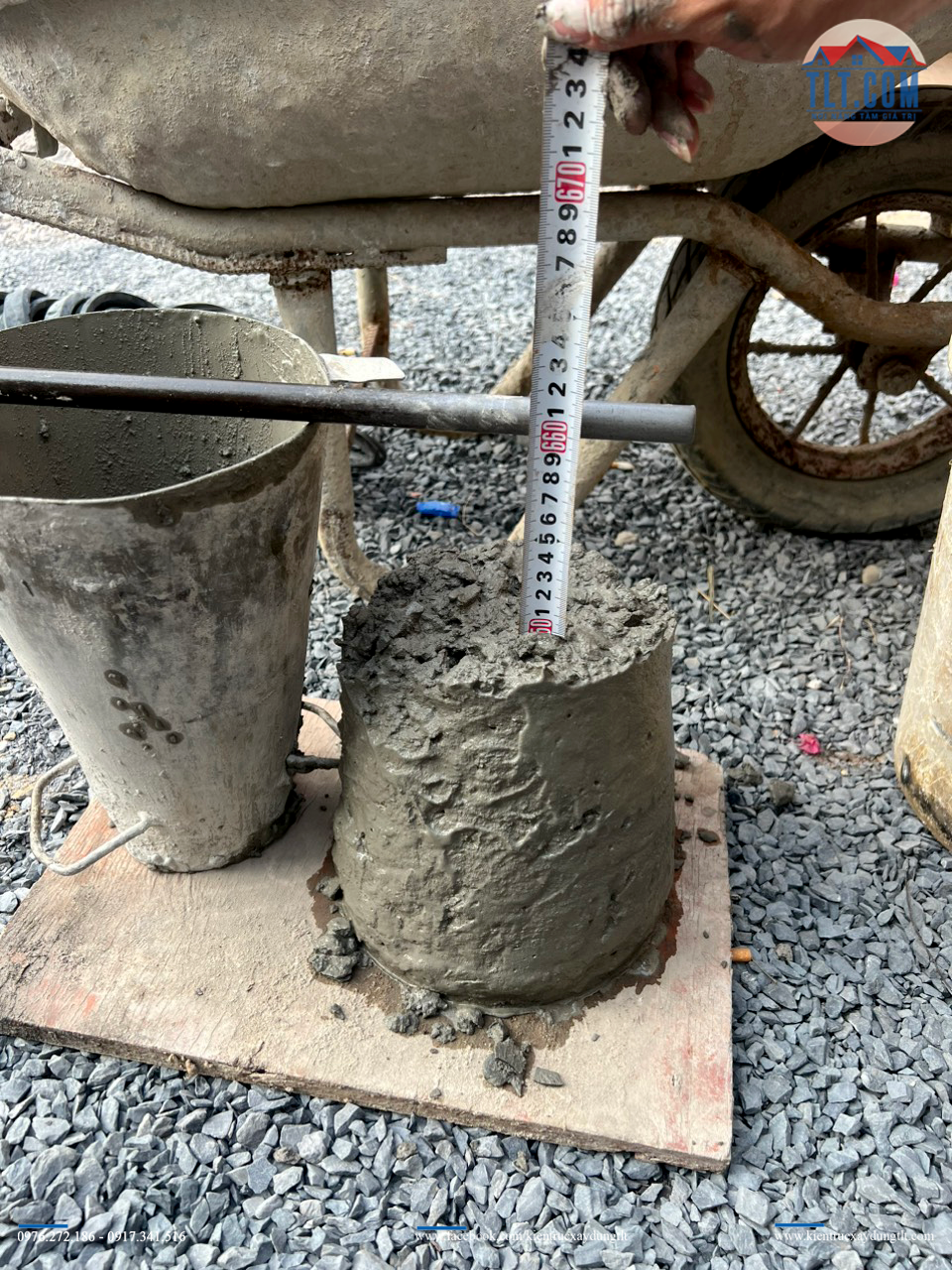 Kiểm tra độ sụt lún của bê tông