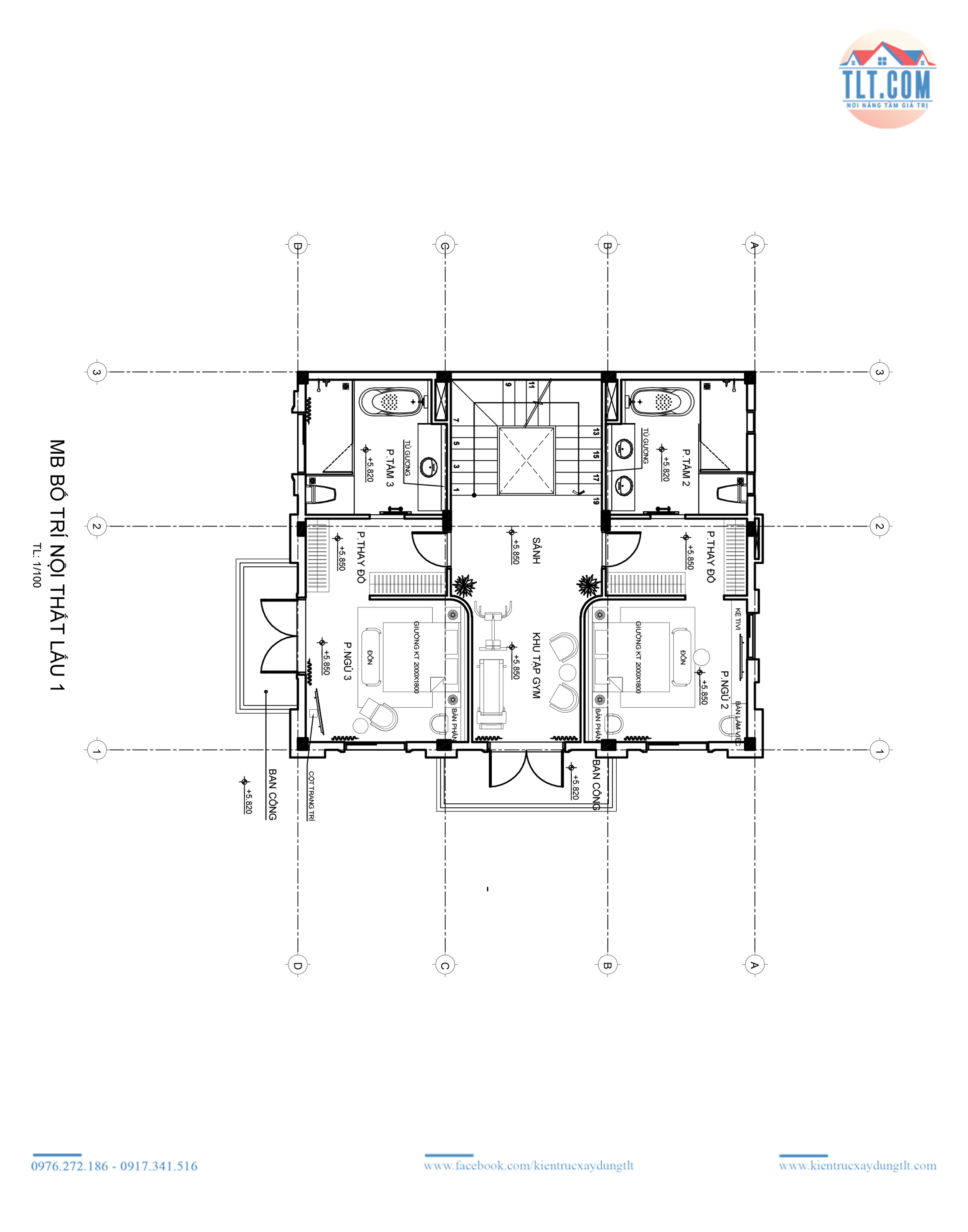 Mặt bằng công năng nhà anh Sung