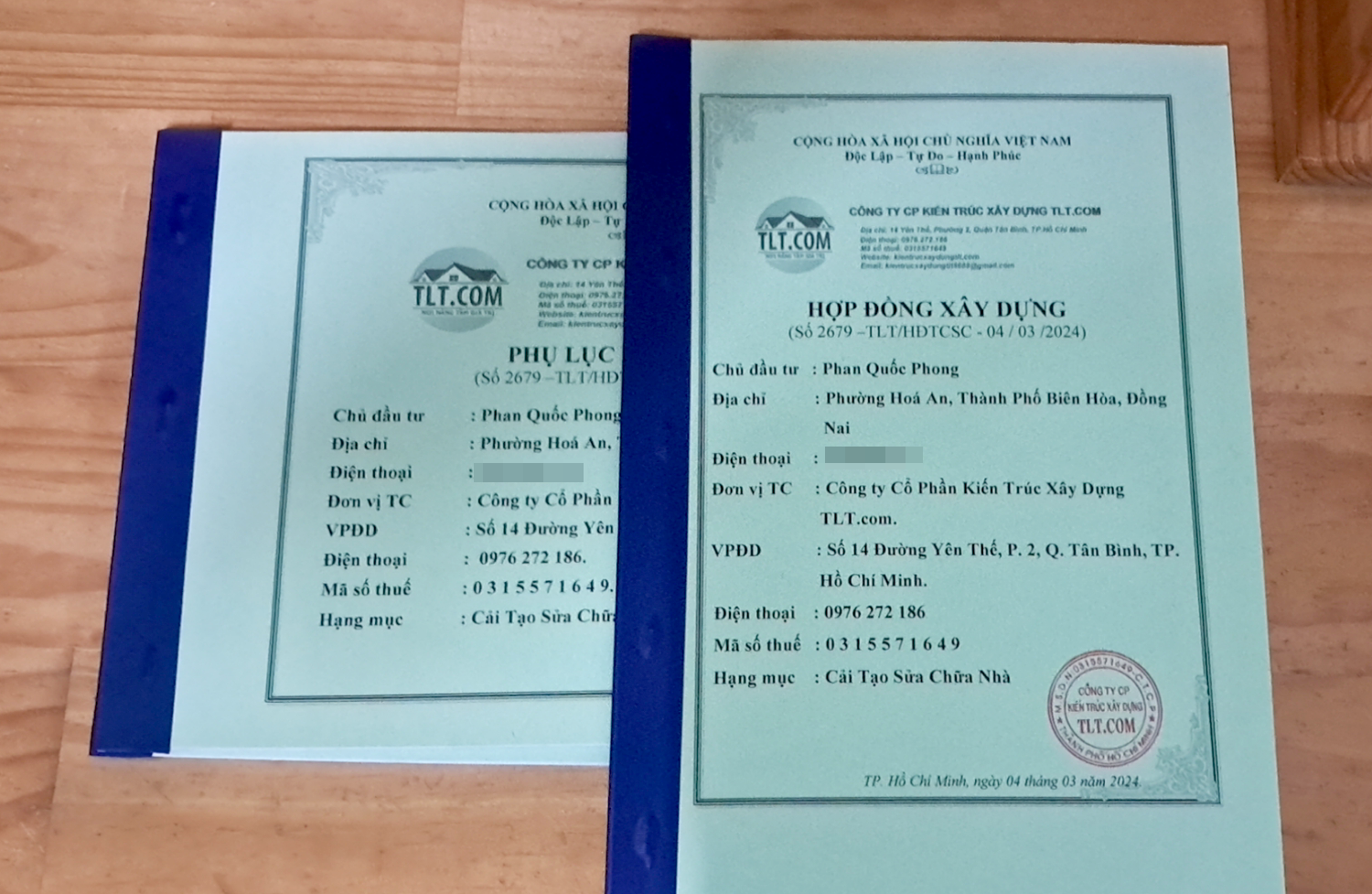 Mẫu hợp đồng xây nhà trọn gói