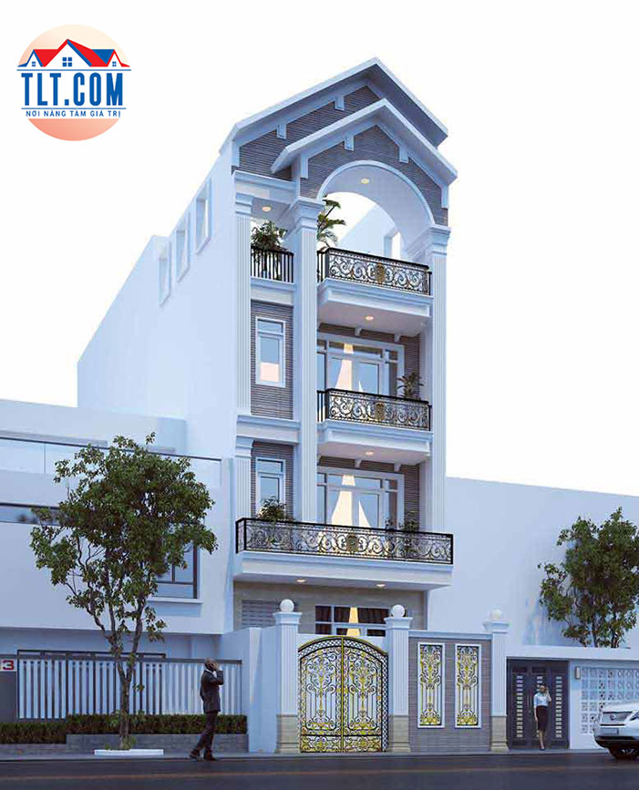 Mẫu nhà phố mang phong cách tân cổ điển, đẹp đầy mong ước của nhiều gia đình