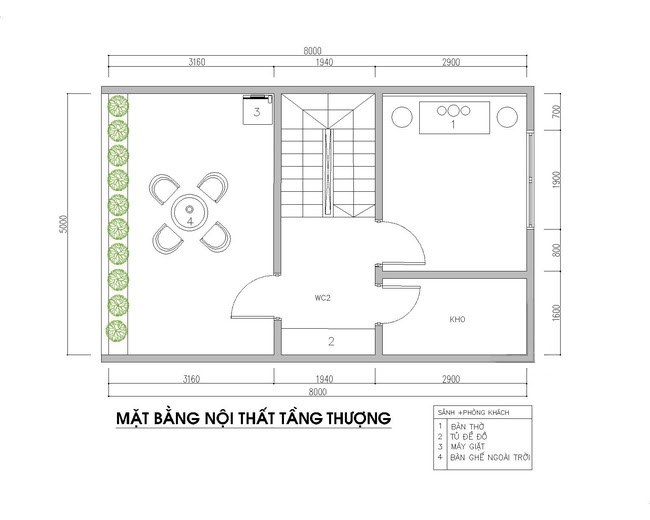 Xây nhà phố 3 tầng 5x8 đẹp và hiện đại năm 2022