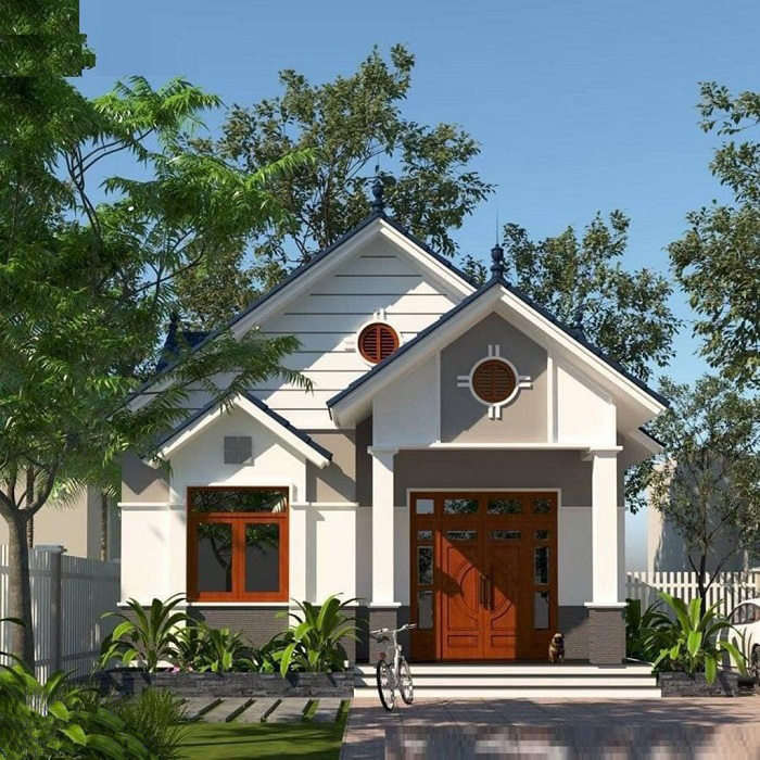 Mẫu nhà mái thái lệch