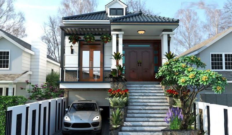 Mẫu nhà bán tầng hầm