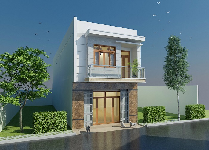 Mẫu nhà 1 trệt 1 lầu đẹp 5x12