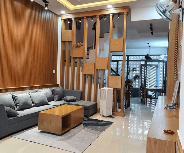 Nhà phố gam màu đất đẹp