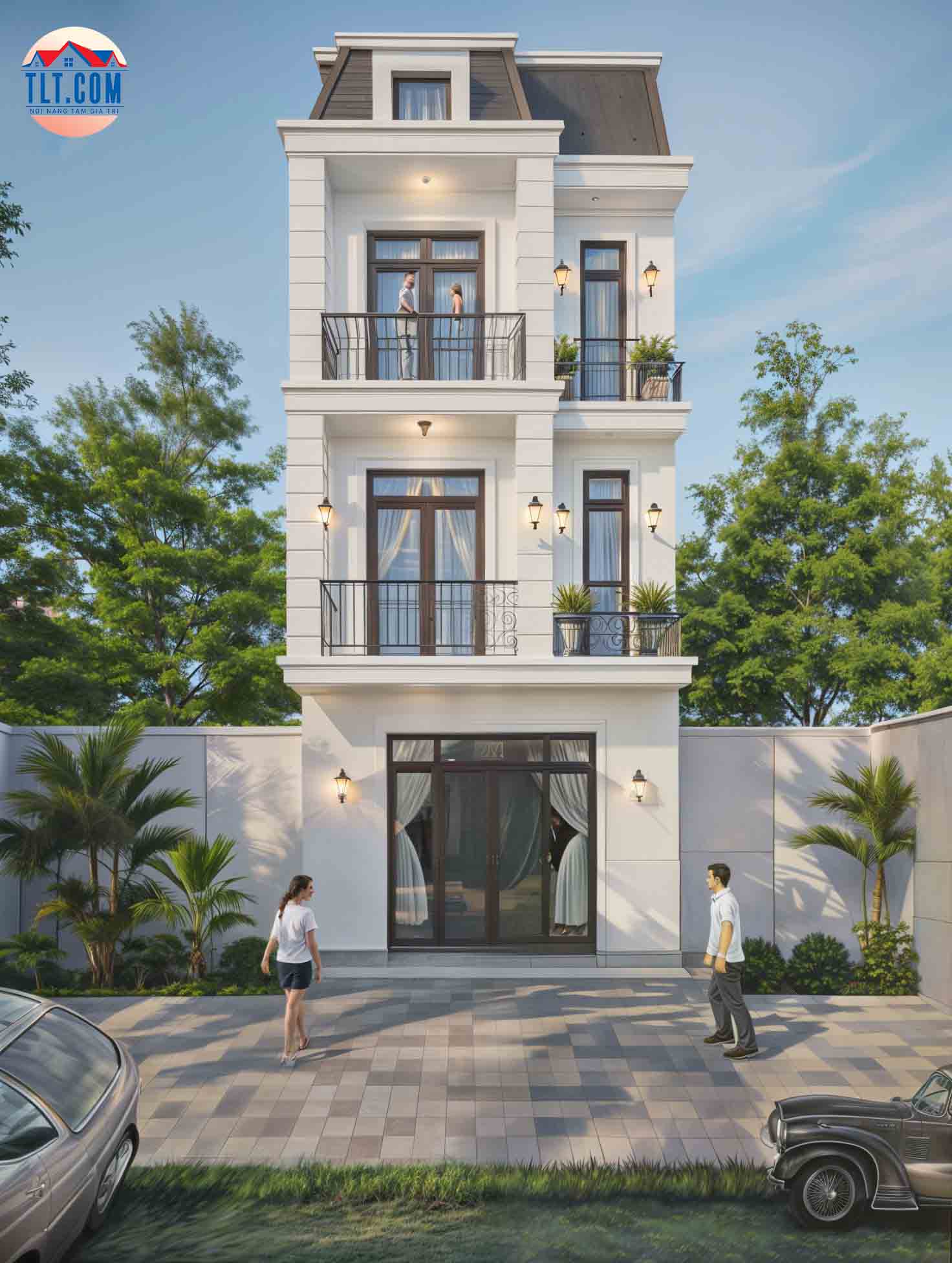 Mẫu nhà 1 trệt 2 lầu tại Bình Dương