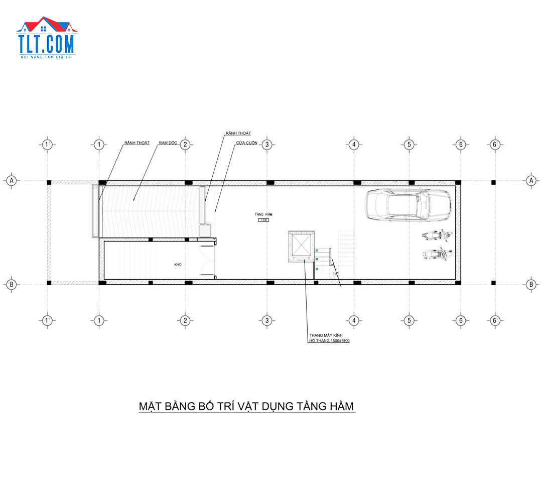 bản thiết kế xây dựng nhà tầng hầm