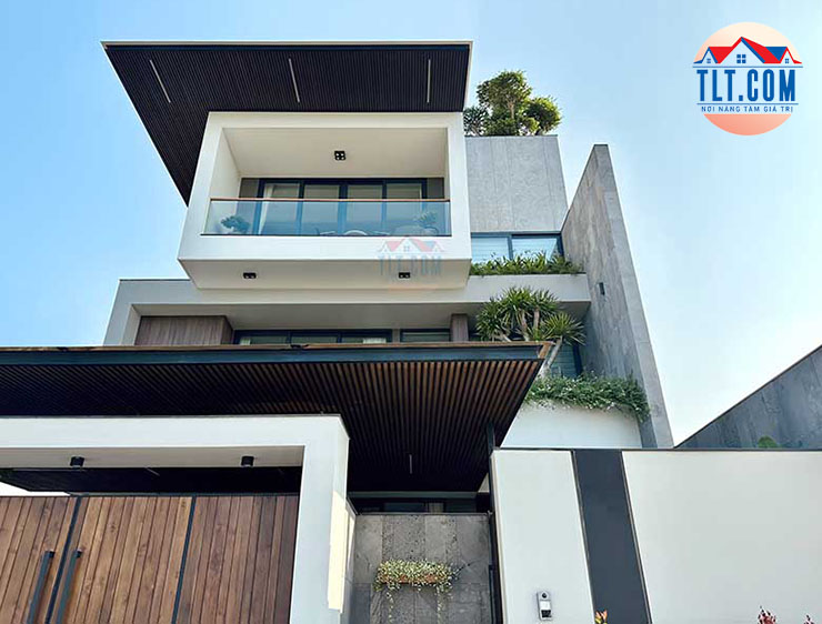 Thi công xây nhà phố 3 tầng hiện đại với diện tích mặt tiền rộng