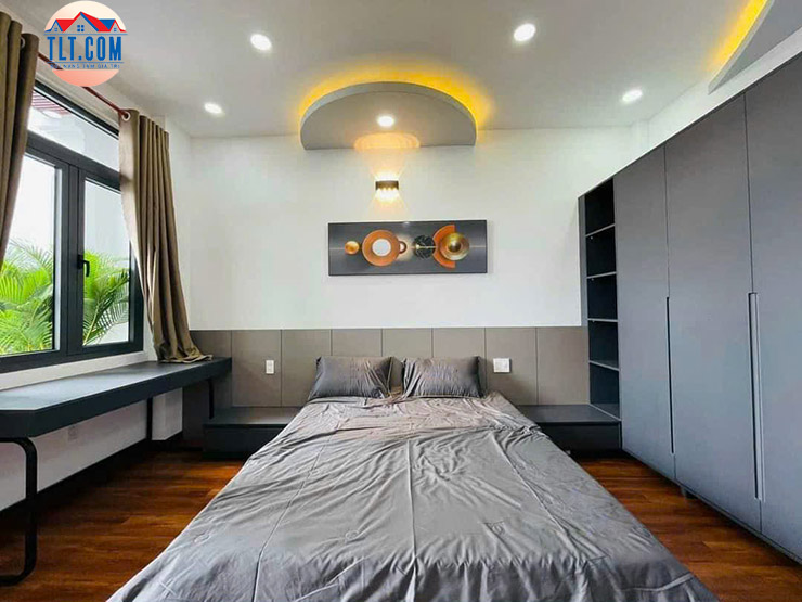 Phòng ngủ theo phong cách tối giản vùng cửa sổ lớn