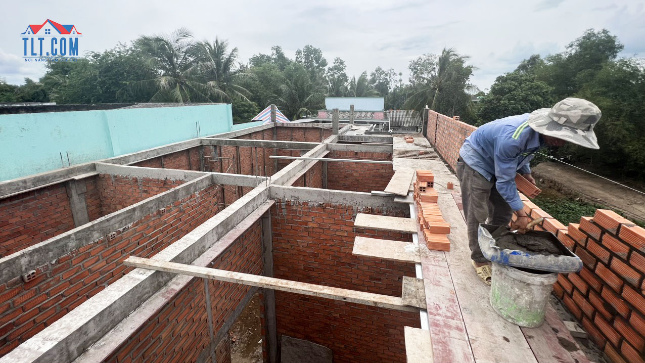 Công trình xây nhà trọn gói nhà cô Hoa Long An