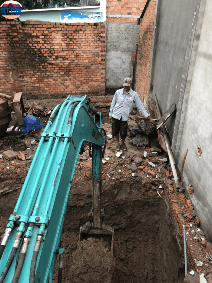 Thợ thi công tại công trình Gò Vấp